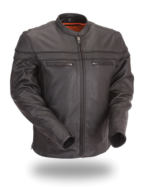 F262 - First Classics Men's Sporty Scooter Leather Jacket